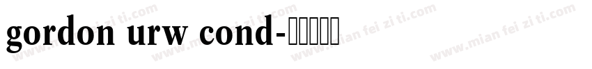 gordon urw cond字体转换